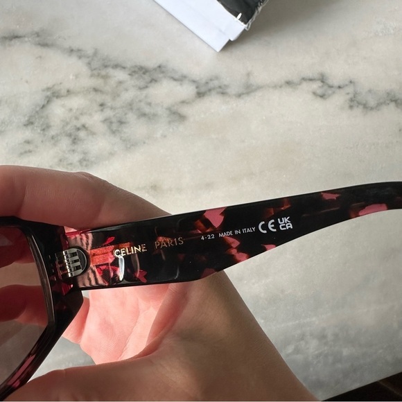Celine pink tortoise sunglasses - Picture 3 of 7